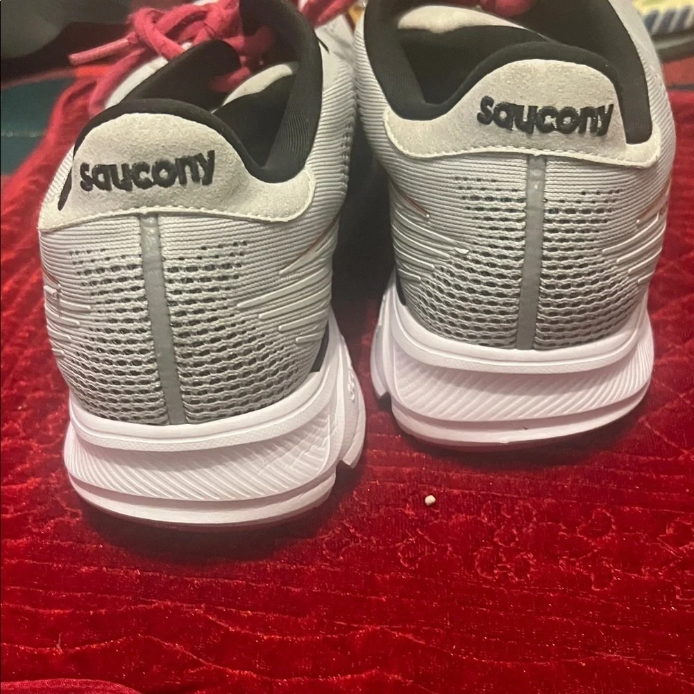 Saucony White and Pink Athletic Shoes